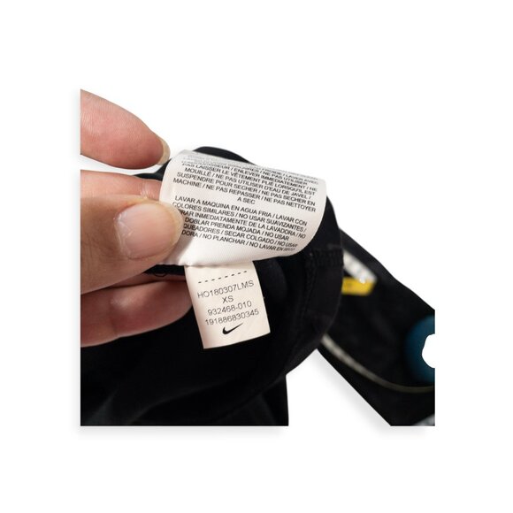 Nike Pro Dri Fit Quarter Zip Up Black Royal Print SZ XS Long Sleeve Shirt - Picture 7 of 7